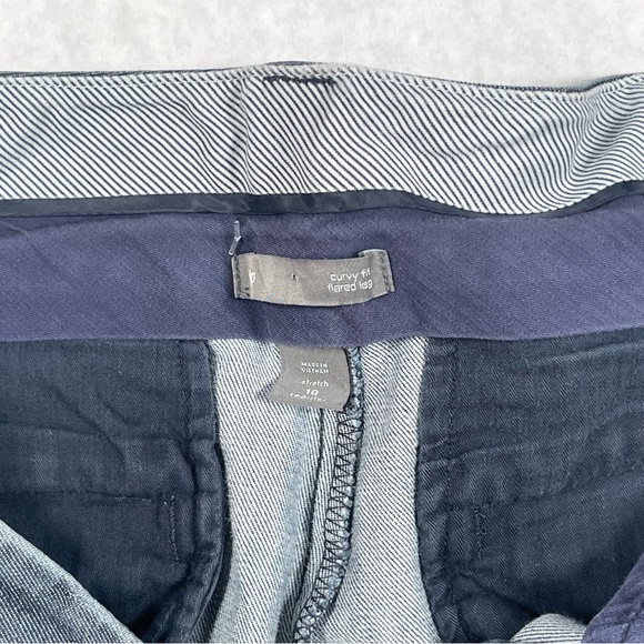 GAP Women's Curvy Fit Flared Leg Pants Size 10 Cotton Blend Stretch - Picture 9 of 9